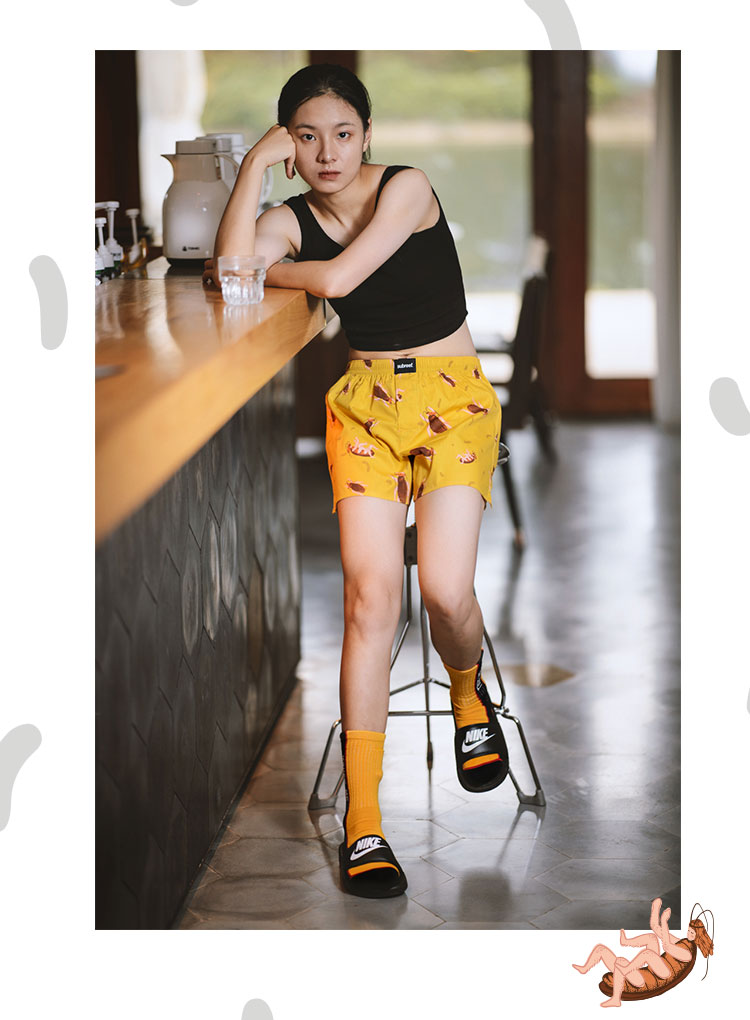 Zhu Xian subreef tối đảo đôi bốn góc đồ lót nam và nữ nhà quần short một quần Luo quần pyjama kích thước lớn quà tặng quan lot nam