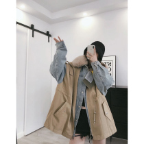 (Clearance section)Hepburn wind cotton suit ins Port wind Harajuku Forest design sense girl cotton suit ins tide small man