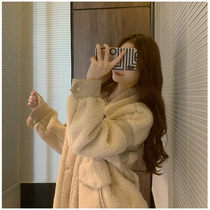 Han Milai Lamb Wool Coat Woman 2020 Autumn Winter New 100 hitch little fragrant wind fur integrated short cotton clothing