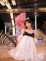 Han Milai Super Fairy Resort Beach Dress Little Sub Harness with dress Skirt Woman Bubble Sleeves Summer Seaside Wear Hitch