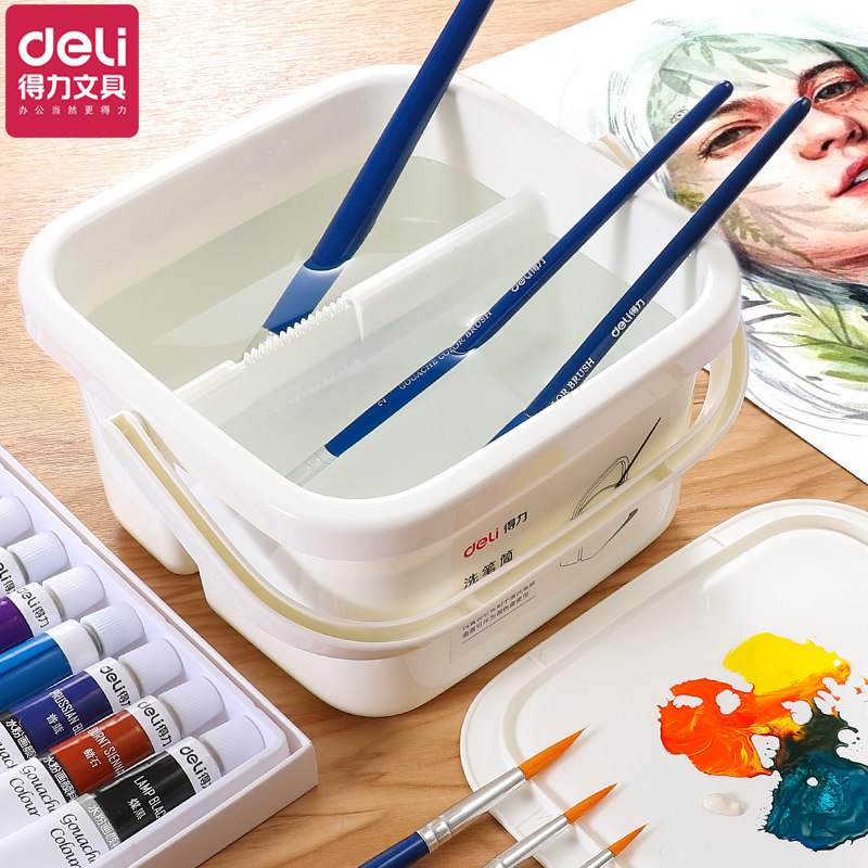 Wash the pen barrel wash the pen cylinder multifunctional watercolorinininpaint painting brush brush brush brush brush pupil acrylic pigment two in one bucket painting dedicated