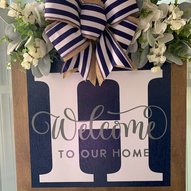 Cross-Border New Product 26 English Letters Personalized Front Door Decoration Door Sign Arrangement Props Wooden Crafts Hanging Ornaments