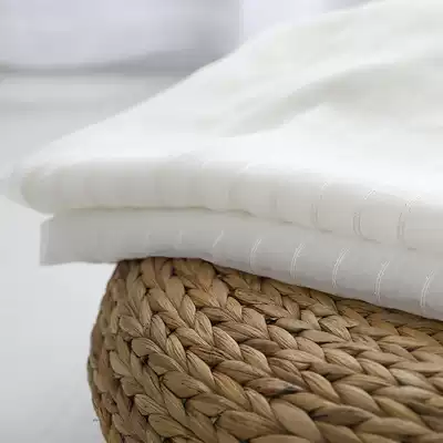 Zhejia gold and silver stripe yarn Joker pure white yarn simple living room gauze bedroom balcony floor-to-ceiling window customization