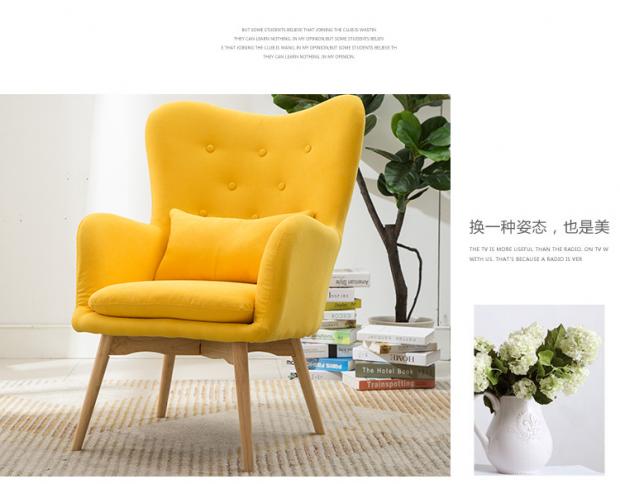 Scandinavian hiện đại beanbag nhỏ gọn ghế phòng ngủ nhỏ người duy nhất phòng khách giản dị vải sofa thay đồ ghế ban công - Ghế sô pha sofa da
