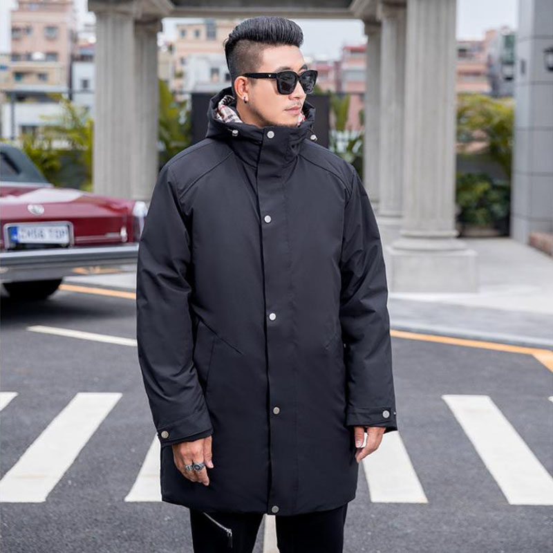 Mr. Fat gentleman's down clothes male Gats to increase wearing caps Thickened Tide Fat Sub winter men 45 45-year 50 old 50-year-old Fat Man