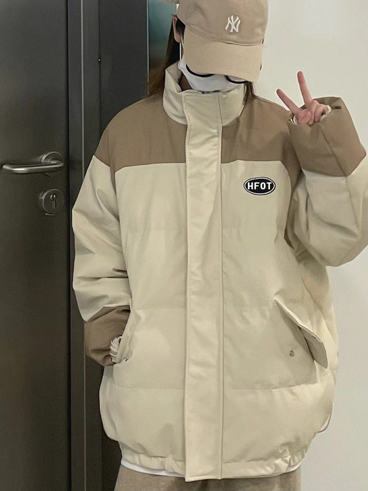 Down cotton female winter 2022 new cotton jacket in loose and retro American cotton coat