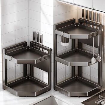 Kitchen corner seasoning rack multi-layer storage rack