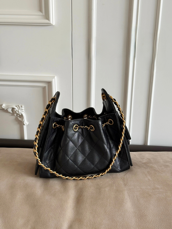 【Wiuhk】Aesthetic Pinnacle! 25-Pack Mini Drawstring Bucket Caviar Shoulder Underarm Bag