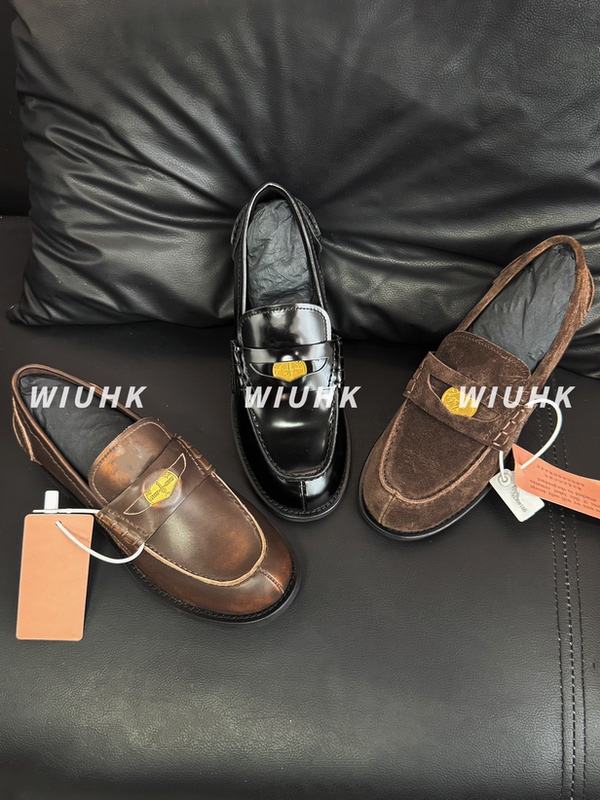 Wiuhk Retro Letter-Patterned Gold Coin Loafers Slip-On Casual Flat Shoes for Women Wiuhk Retro Letter-Patterned Gold Coin Loafers Slip-On Casual Flat Shoes for Women