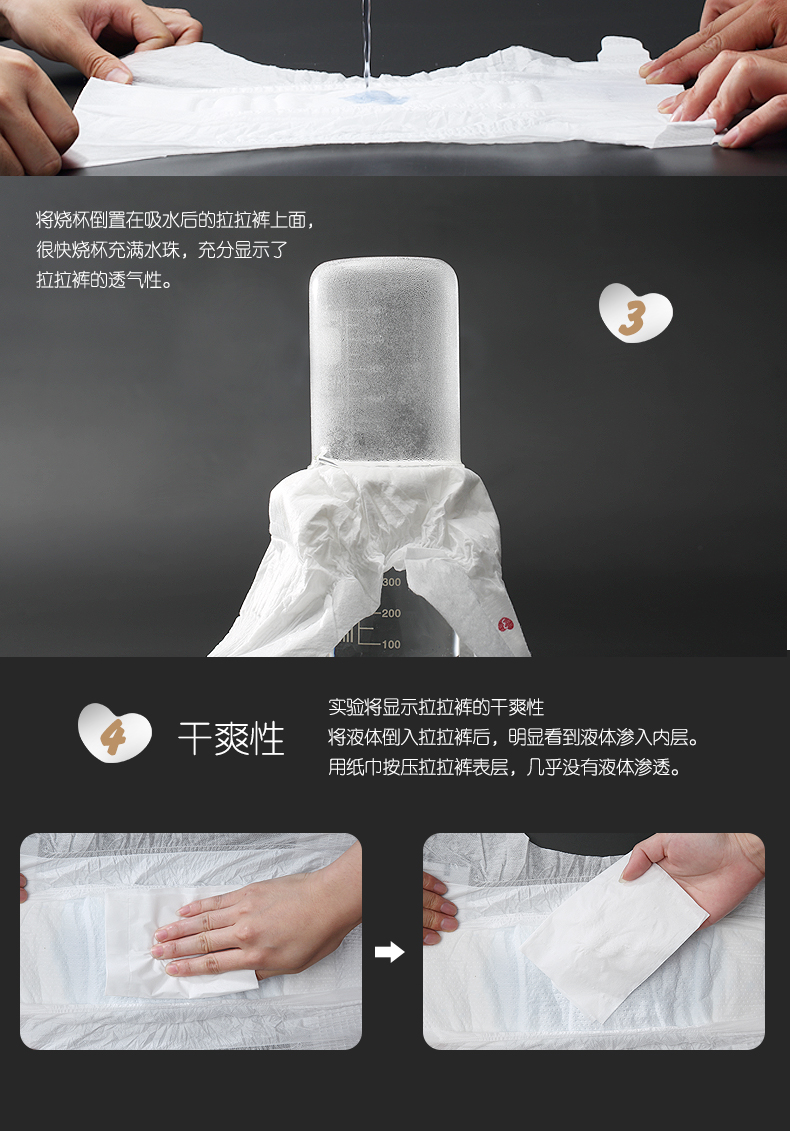 Yêu bé siêu mỏng dây kéo tã khô và thoáng khí M L XL XL XL tã trẻ em - Tã / quần Lala / tã giấy bỉm elibell