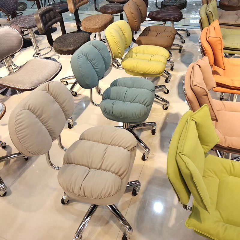 Beauty hairdressing salon large work stool Master stool Stool Makeup Special Chair With Backrest Rotatable Lift Wash Stool