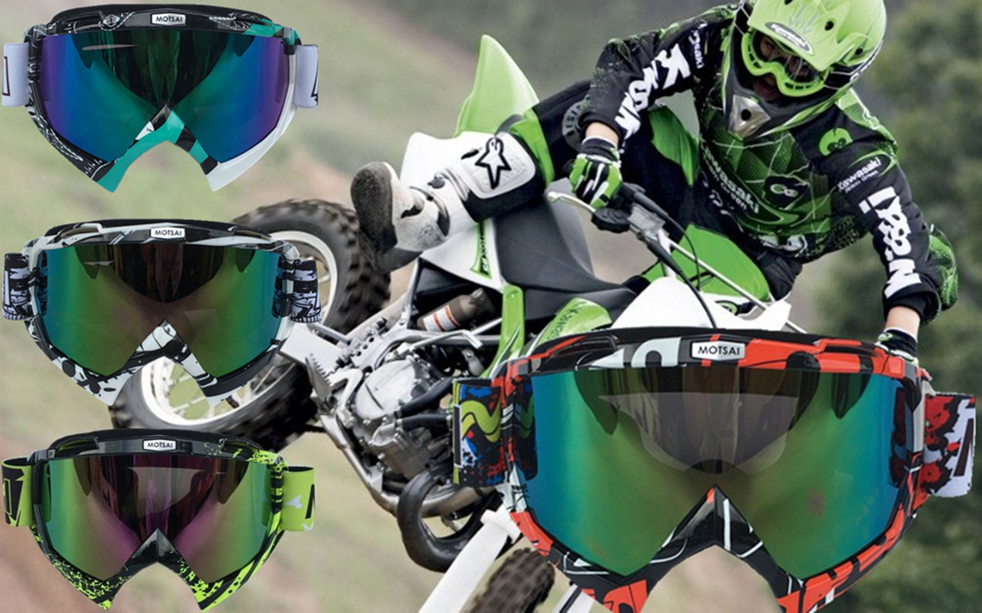 Motorcycle Wind Mirror Cross-country Helmets Wind Mirror Anti Sand Windproof Mirror Ski Glasses Riding DH Goggle Speed Drop-Taobao