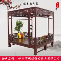 Special offer Chinese antique solid wood step-by-step bed solid wood frame bed double bed Ming and Qing elm classical furniture