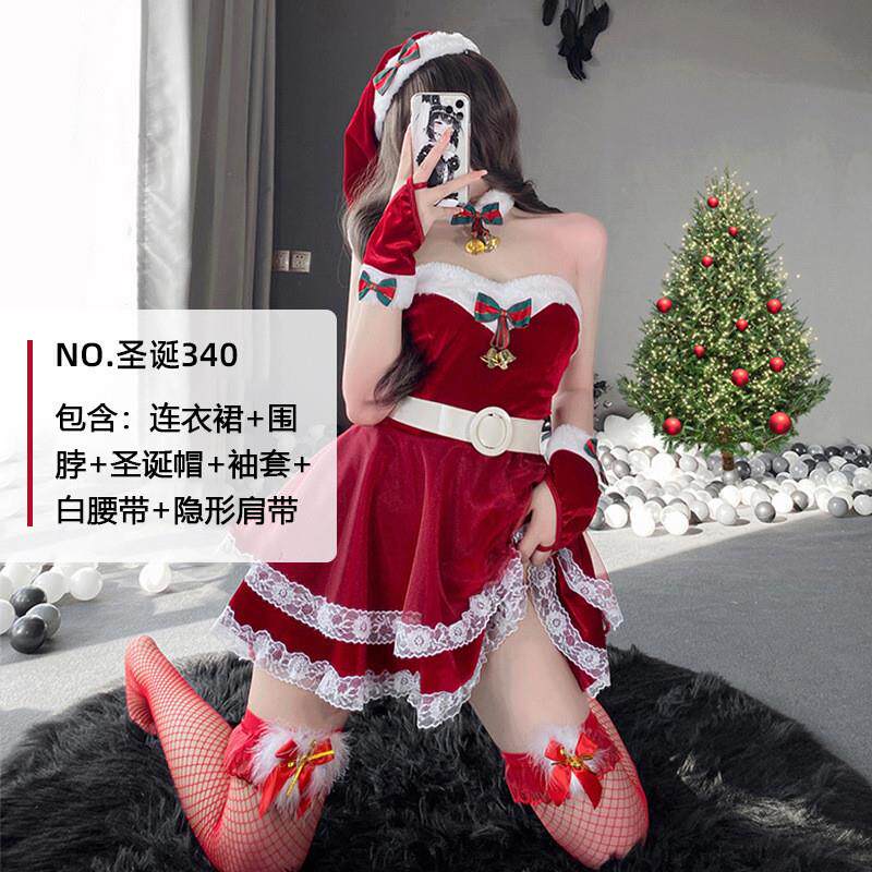jk制服加工定制 圣诞节服装成人女小麋鹿圣诞节日派对装扮圣诞老人套装cos舞台服
