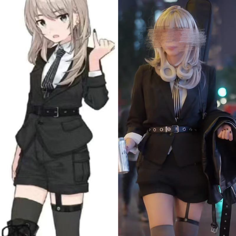 《Girls Band Cry》 Crying Girl Band Heiyuan Muto Kana Uniform Style Cos Costume Set 《Girls Band Cry》 Crying Girl Band Heiyuan Muto Kana Uniform Style Cos Costume Set