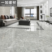 Foshan living room tiles diamond tiles 800x800 cloud lime simple modern cast glaze floor tiles gray non-slip