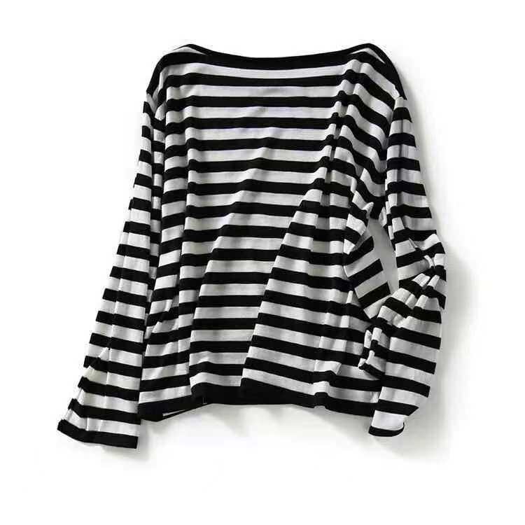 Одежда модная солнца защиты 清仓捡漏专柜撤回尾单外贸剪标撤柜冰丝针织衫一字肩喇叭袖防晒衫