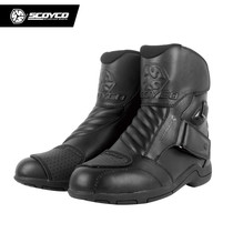 SCOYCO Saiyu motorcycle riding shoes waterproof and rainproof shoes Riding boots Drop-proof non-slip boots mens four seasons 11W