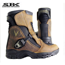 SBK motorcycle riding boots vintage racing shoes Motorcycle off-road riding shoes Medium boots road racing boots men