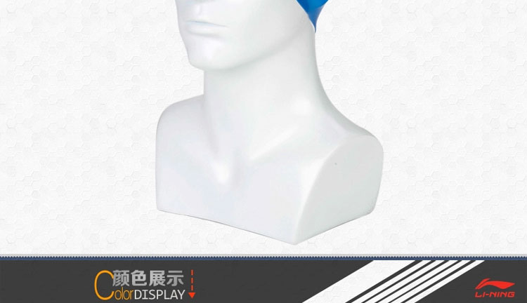 Mũ bơi chính hãng Li Ning Đàn ông và phụ nữ tóc dài silicone không thấm nước Mũ bơi chuyên nghiệp dành cho người lớn mũ bơi view