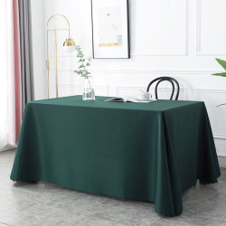 Pure color thickened conference table cloth fabric long square office exhibition ink green custom desk set to push the tablecloth on the ground
