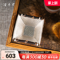 Yunshu Yunyitang creative hand-knitted sterling silver 999 silver tea drain tea ceremony accessories Sifang