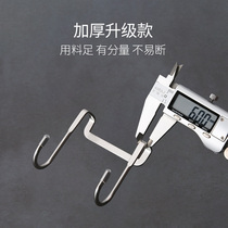 Door hanging clothes hook without punching household stainless steel multifunctional wall hanging storage rack hanging hook dormitory hanging clothing artifact