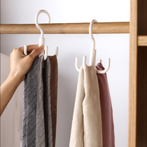 Tie silk scarf shelf storage artifact Household hanging belt multi-function belt jk bow tie gauze towel rotating pylons