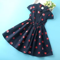 3-year-old girl summer dress 4 cotton 5 Print 6 little girl 7 summer 9 foreign shirt princess skirt 12 years old