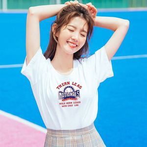 【再造淑女】夏季宽松短袖T恤女