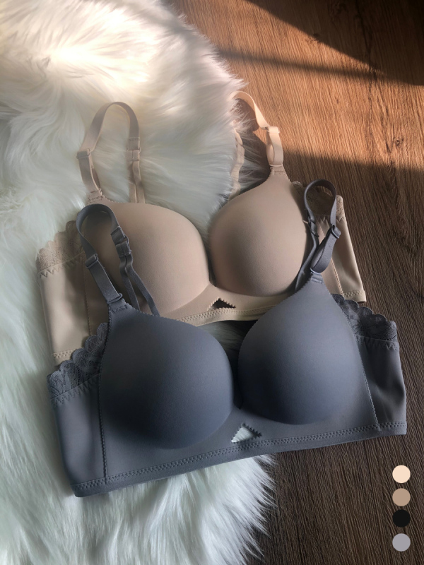 Victoria Bra Set, Lightweight Cotton, Seamless, Push-Up, Sexy, Adjustable, Smooth, Thin, Small Bust, No Empty Cup, Women's Underwear