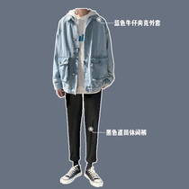 Gong Chong Hao XT South Wind Fitting Room Autumn Light Blue Denim Jacket Jacket Mens Tide Brand ins Loose Denim