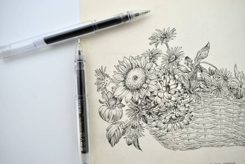 Caravaggio Mega-Capacity Giant Energy Painting 0 8 Professional Line Sketching Pen Exchangeable Refill Constant Ink waterproof-Taobao