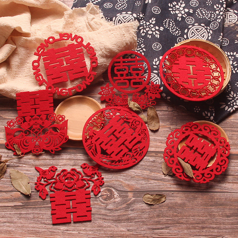 Wedding Happy Character Custom Name Wedding house Placement Supplies decoration Wedding wedding Living room TV Background wall Heineword paste