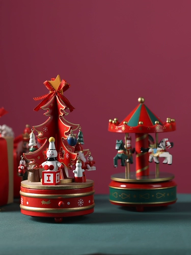 Крутящаяся детская музыкальная шкатулка, деревянный настольный поезд, декор, подарок на день рождения