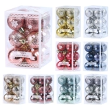 Рождественская мини -флэш -порошок рождественский мяч простой 4 см окна Isterfly Ball Ins fibon Hanging Balls Рождественская елка украшения