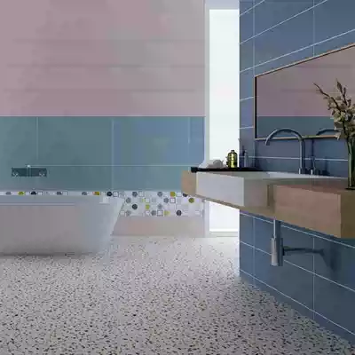 Nordic small fresh macaron tiles 200X600 Kitchen bathroom toilet wall tiles Soft gray solid color glazed tiles