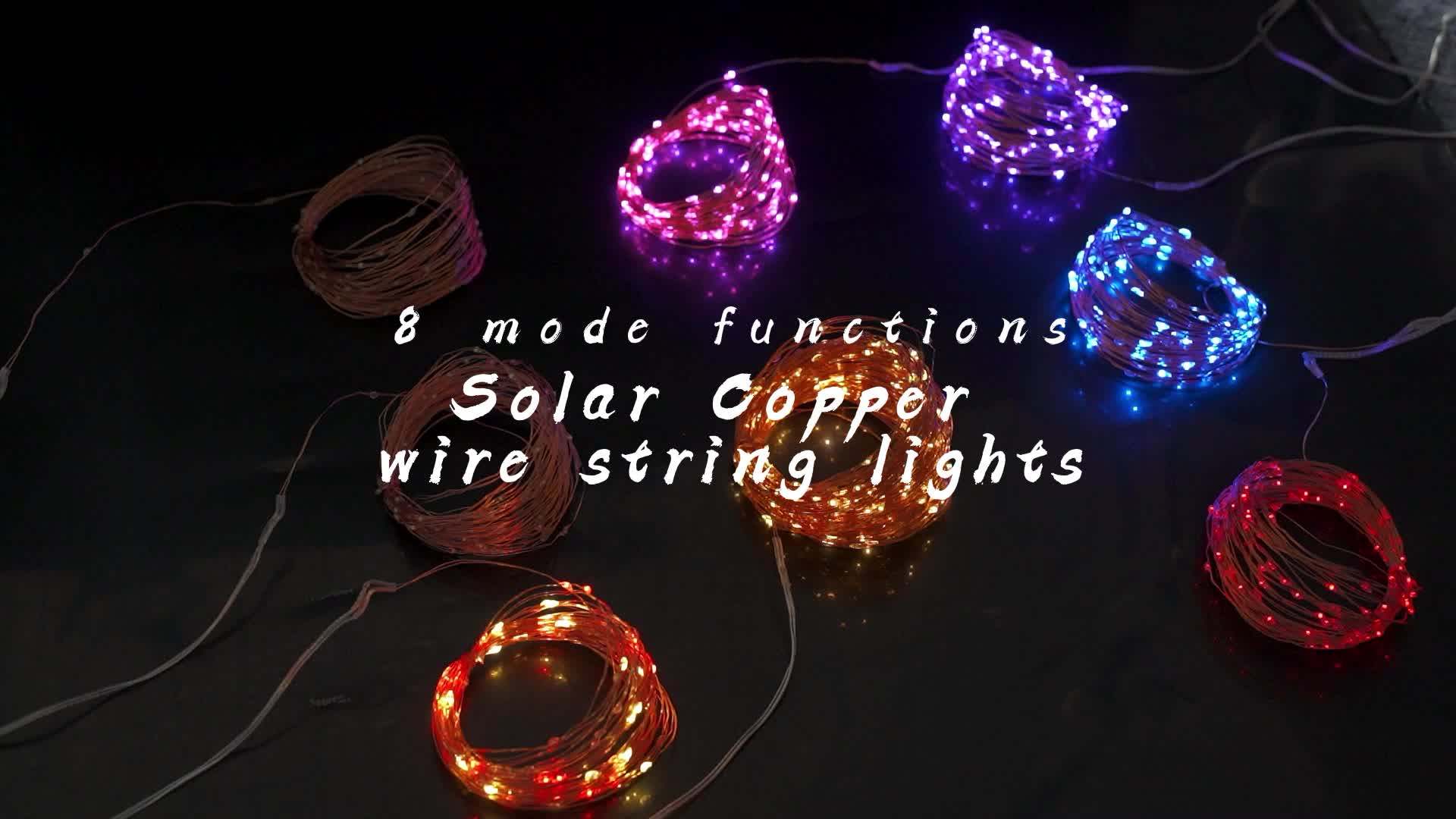 Solar Powered Fairy Lights Outdoor Copper Wire Decoration Christmas