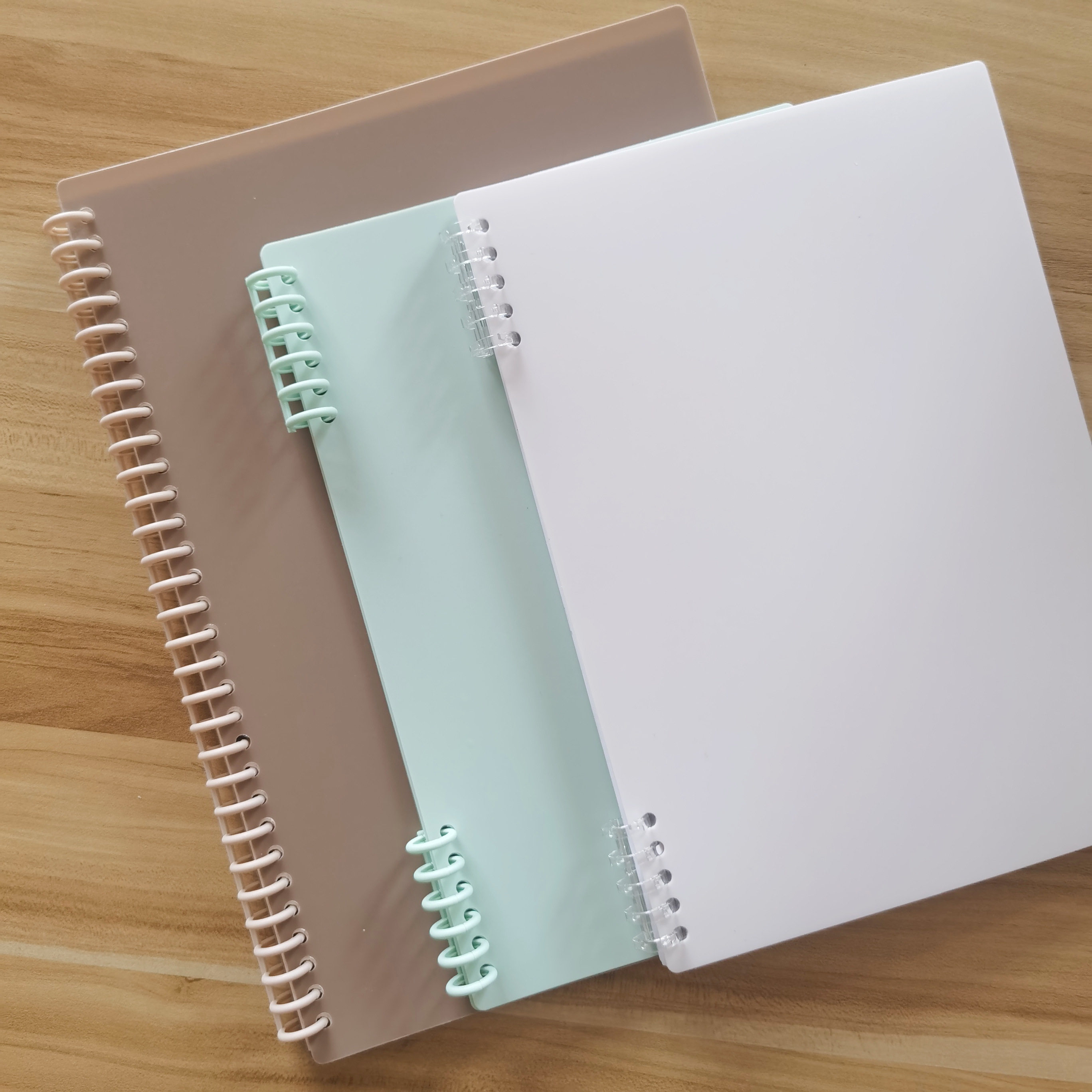 Loose-leaf book clip ring plastic binding strip circle DIY loose sheet book A4 vintage cover B5A5 macaron color loose sheet clip