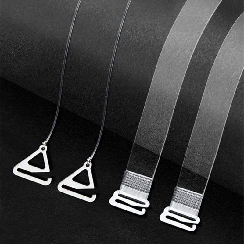 Transparent Shoulder Straps for Women, Invisible Seamless Anti-Slip Bra Straps, Ultra-Thin Widened One-Line Neckline