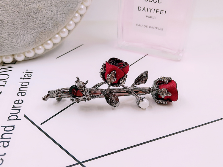 Hàn Quốc phụ kiện tóc retro hoa top clip pha lê từ mùa xuân clip ponytail clip bangs hoang dã clip kẹp tóc trang sức - Phụ kiện tóc kẹp tóc cho bé gái