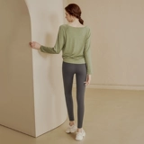 Одежда для йоги, комплект, спортивный ремень, дышащий быстросохнущий лонгслив для спортзала, свободный крой, для бега