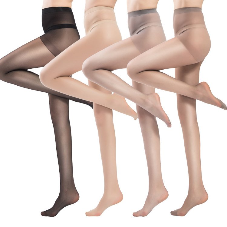 10 vớ đúp đóng gói womens mỏng chống móc lụa thịt đen siêu mỏng vô hình vớ pantyhose mùa hè trong suốt bán buôn.