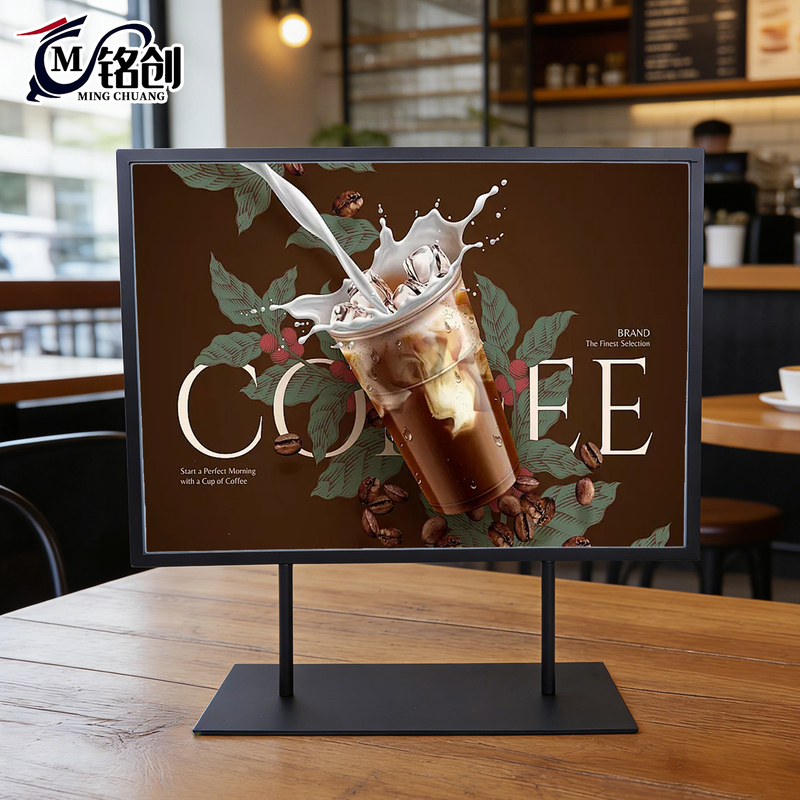 Horizontal Stainless Steel A3 Advertising Board A4 Promotional Board A5 Promotion Board Kt Board Advertising Stand Desktop Discount Board Promotion Board
