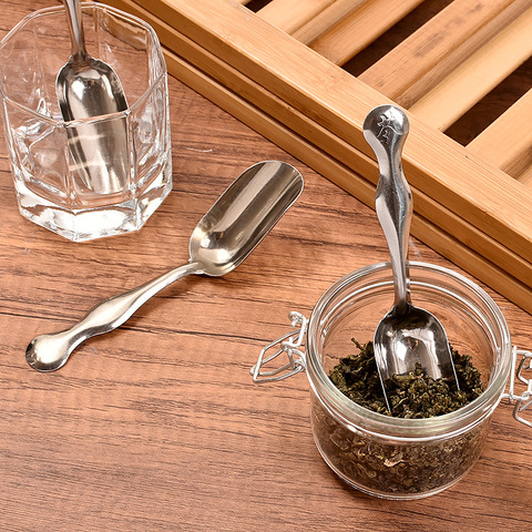 Tea Set Stainless Steel Standing Tea Scoop Spoon Tea Teaspoon Coffee Powder Shovel Day Style Tea Spoon Shovel Minimyo-Taobao