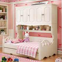 Childrens bed wardrobe bed combination bed integrated multi-functional small apartment male and girl princess bed provincial space single bed