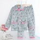 Mùa đông ba lớp dày chần bông pyjama nữ quần áo mặc nhà cotton tinh khiết ấm áp lông chồn nhung san hô phù hợp với đồ lót cotton - Bên ngoài ăn mặc