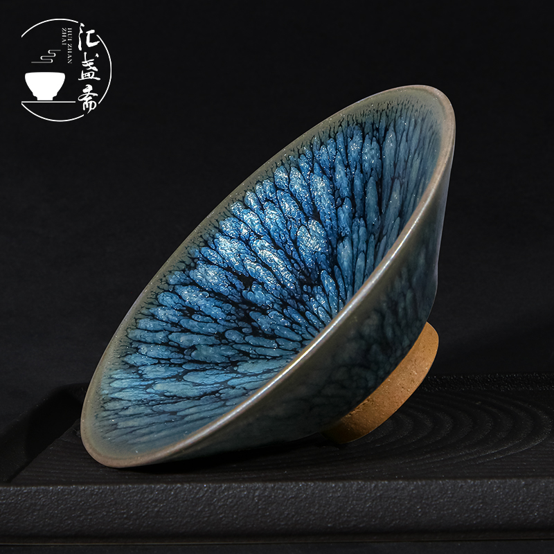 遇见匠心之美：蔡龙大师手工油滴斗笠百花茶具，品茗新体验🌿