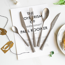 New era snow sand vintage steak knife fork spoon single product set household hotel tableware