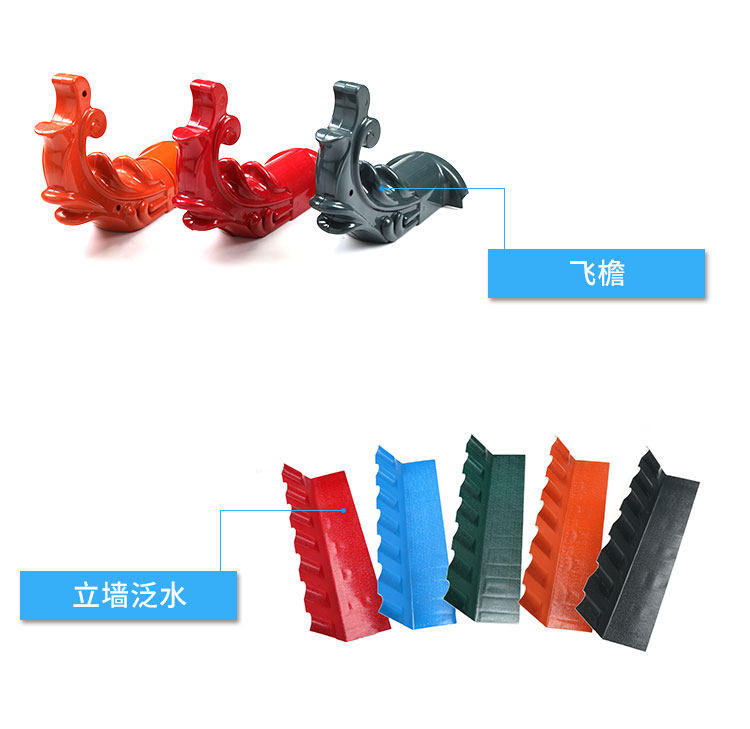 Resin Tile Accessories Fixed Screw Positive Ridge Tile Waterproof Nail Choke Flow Plug Three-Four-way Roofing Positive skew scroll tail imitation Gwa